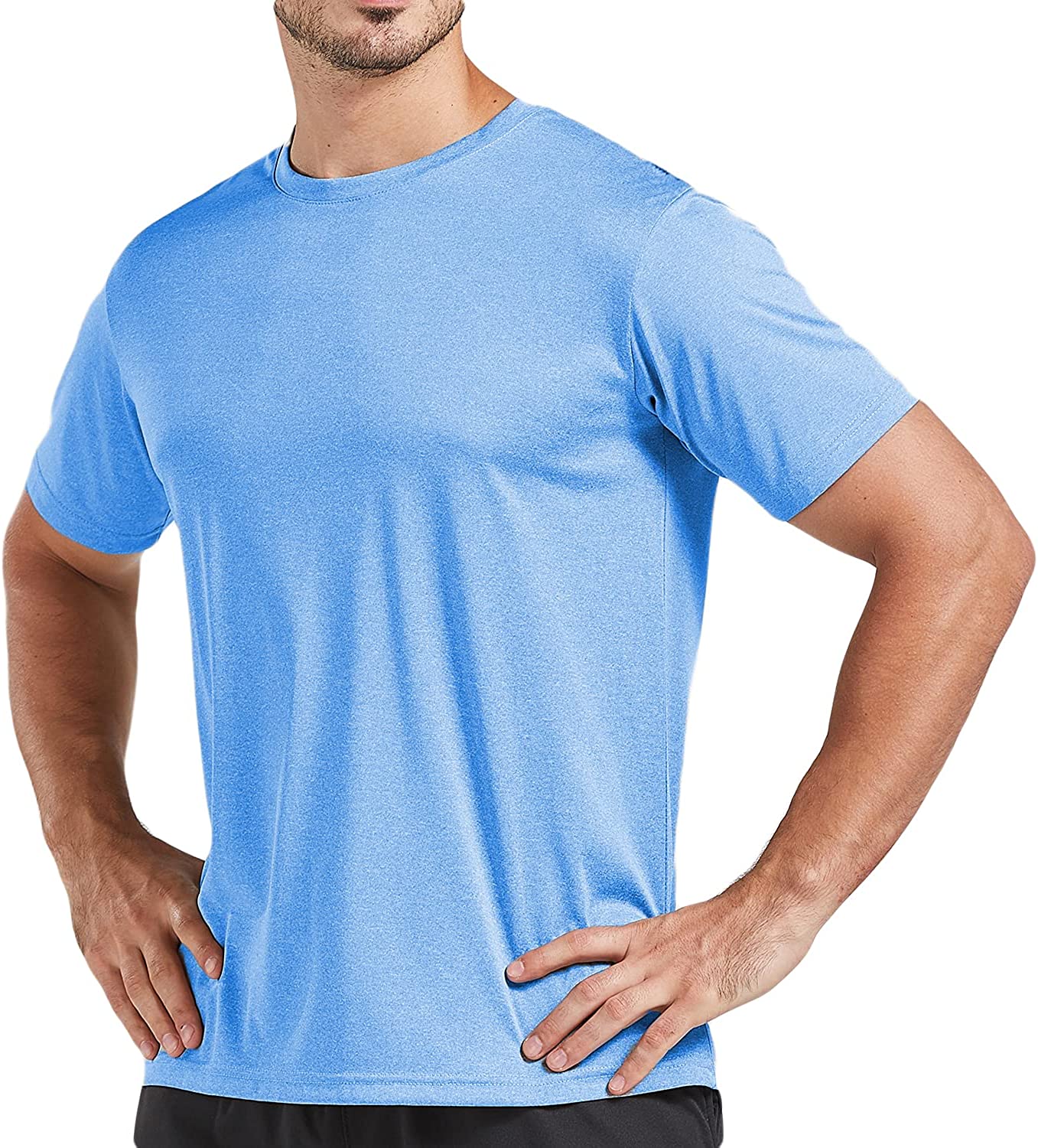 5 Pack Men's Dry Fit T Shirts, Athletic Running Gym Workout Short Sleeve Tee Shirts for Men - Image 8